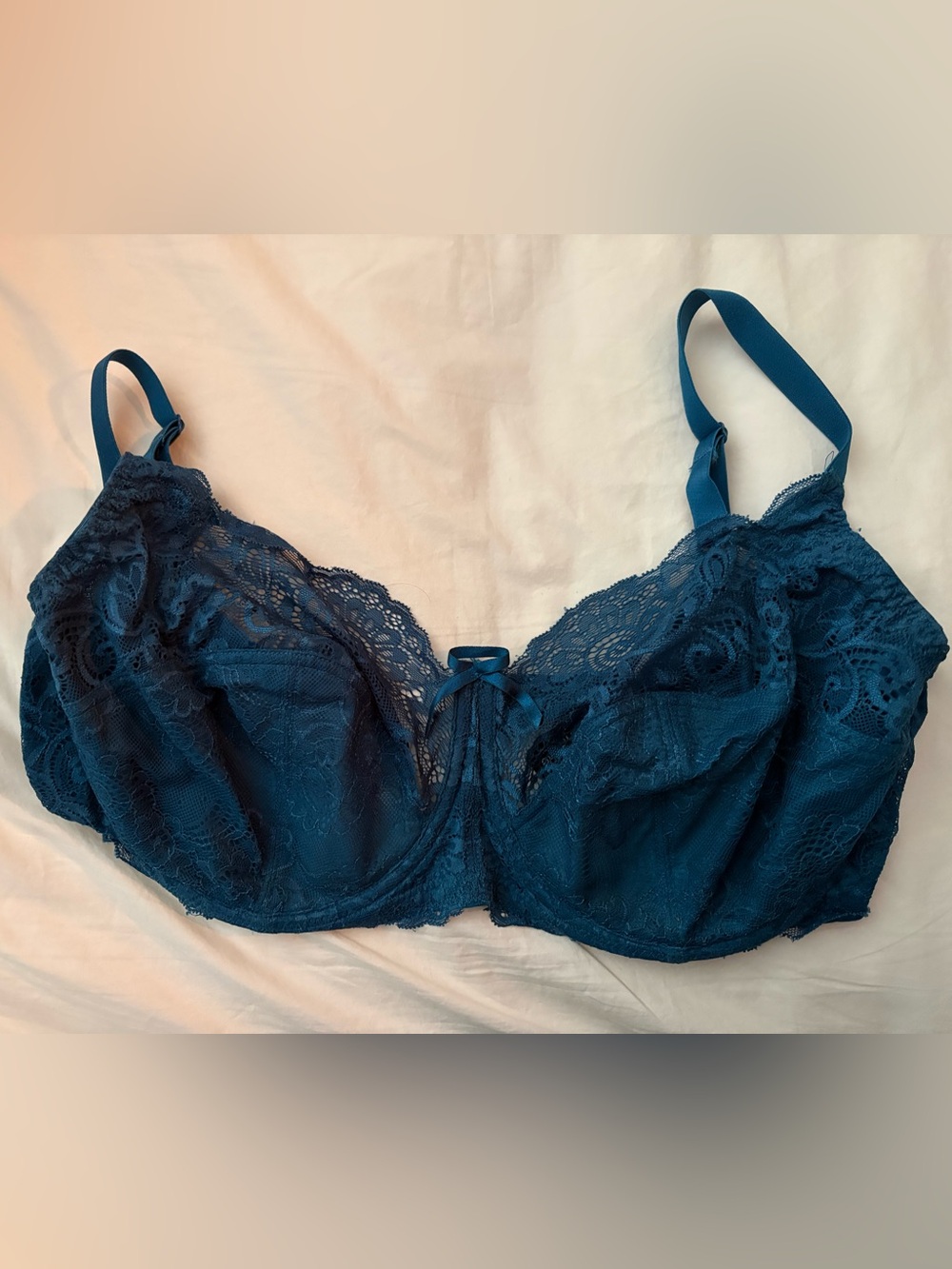 Panache Lace Underwire Bra in Deep Teal Blue 38FF